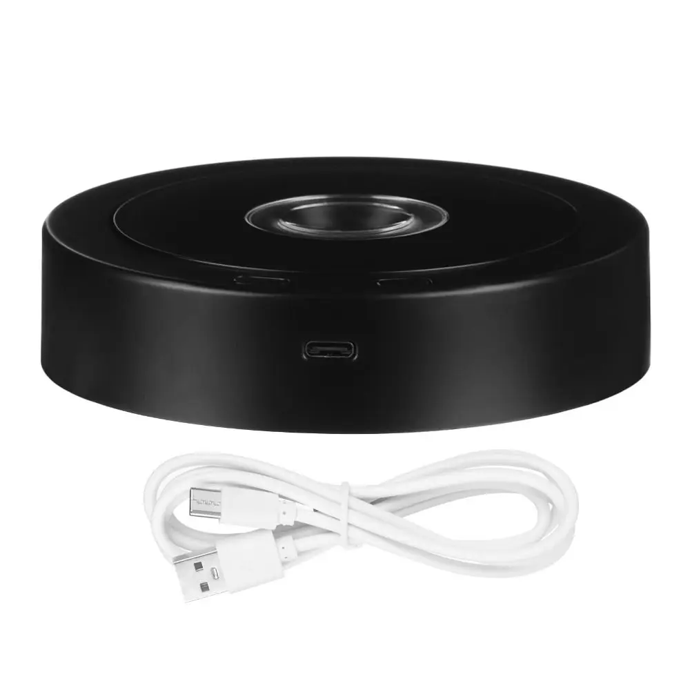 Turnable Base Round Stand Spinning Base For Crystals Led Rotating Display Stand 8 Light Modes Display Pedestals Lighted Base