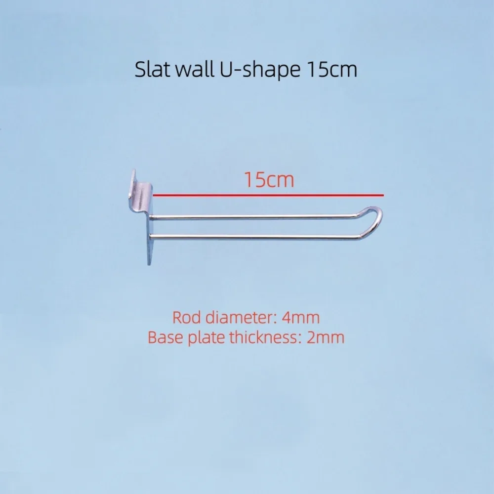 Gancho para tira de pared de listones de 15cm, soporte de almacenamiento, accesorio especial para exhibición de área de almacenamiento al por menor/garaje/almacenamiento