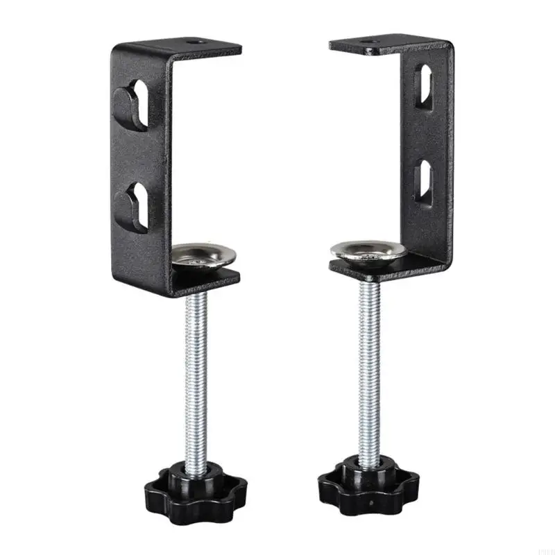

P9FB 2Pcs Table Mount Clamp Clip Aluminum Base Desk Lamp C Shaped Clamp Bracket Desktop Fixed Bracket Clamp Microphone Stand