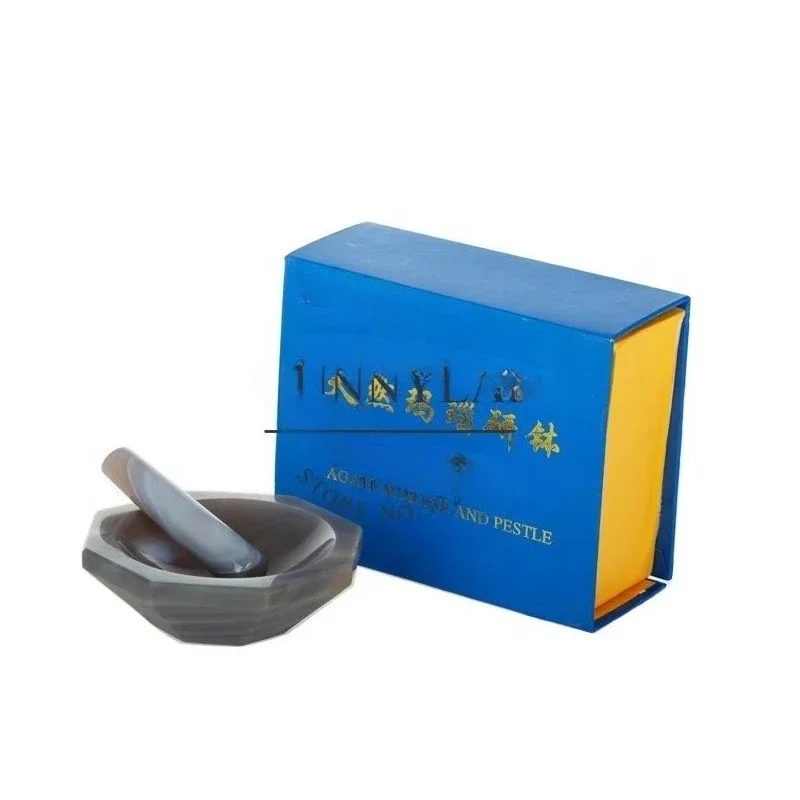 FIRST-GRADE Pure and Natural AGATE Mortar with Pestle 30mm To 130mm 1set Carnelian Mortar and Pestle