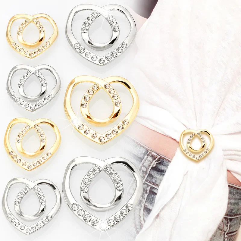 1pcs/pack of High-grade Corner Hem Knotted Buckle Clothes T-shirt Top Summer Non-slip Simple Wild Silk Scarf Buckle Dual-use