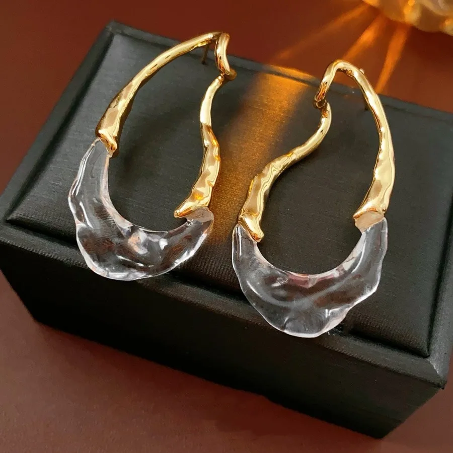European and American Cross-border Irregular Teardrop Earrings, Medieval Style Earrings Retro High-end Earrings for Women