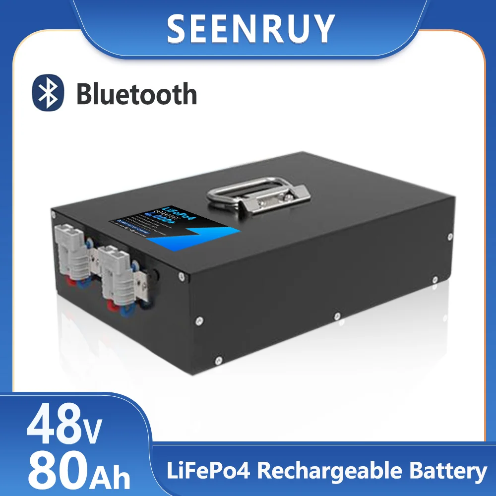 48v 80AH  Lifepo4 Battery Pack Lithium Iron Phosphate for AGV car Electric forklift truck Built in BMS Optional Bluetooth