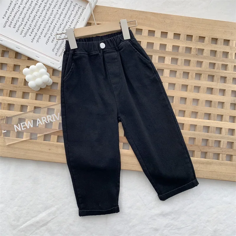 Neue Jungen Cargohose Mid-Rise Button Casual Outdoor Bequeme Atmungsaktive Frühling Herbst Mode Kleinkind 1-8 Jahre Jungen Hosen