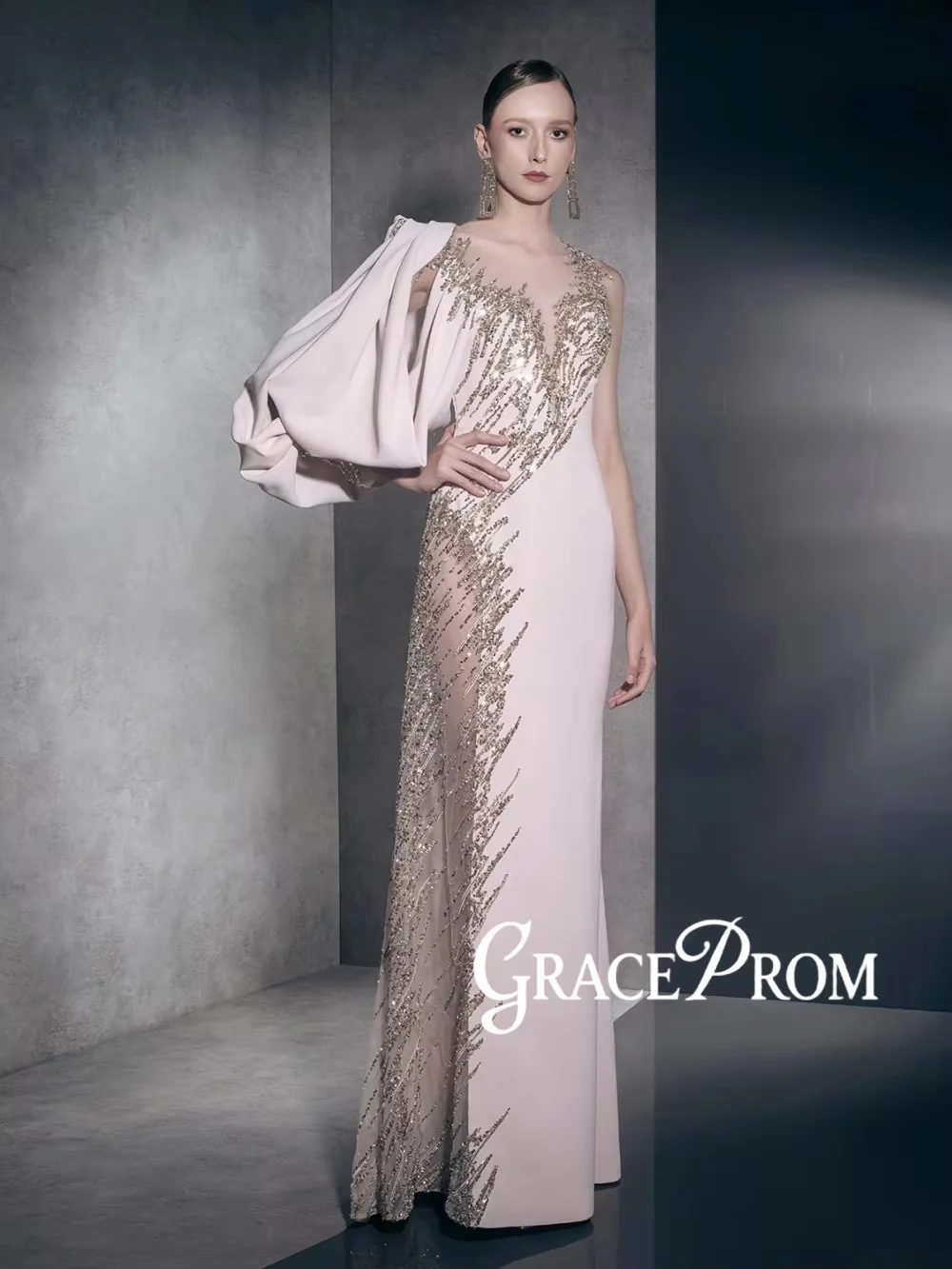 

Изящное блестящее вечернее платье с бисером, стильное платье для матери невесты на одно плечо для свадьбы, прямое длинное платье по индивидуальному заказу