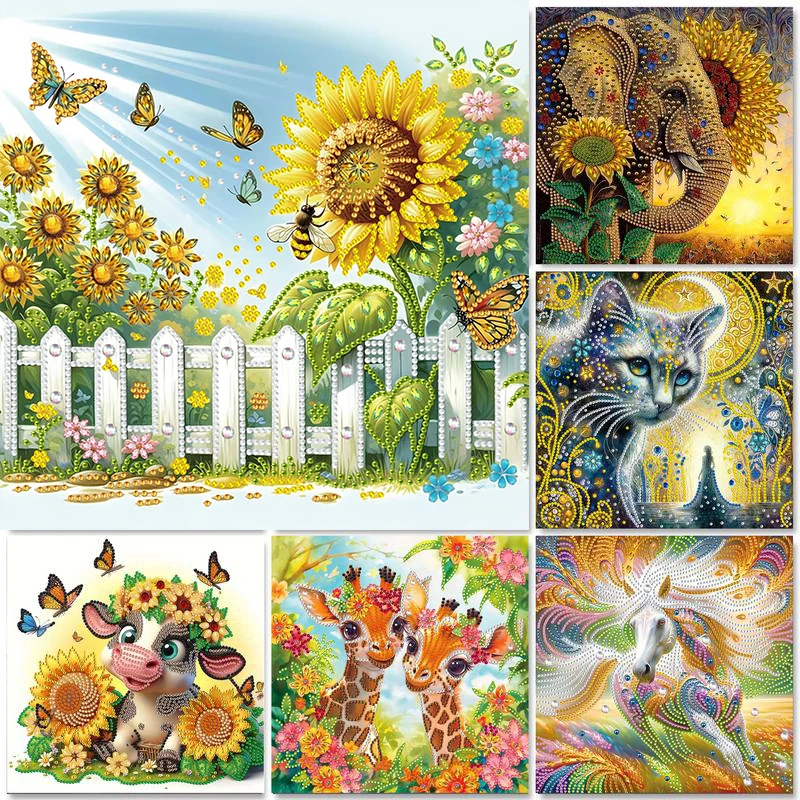 

5D DIY Special Shape Diamond Painting Handiwork Art Artwork Giraffe Paint By Diamonds Create Wall Art Rhinestone Art Crafts