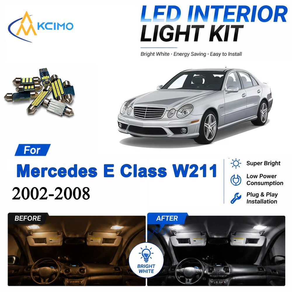 LED Car Interior Bulb For Mercedes E Class W211 2002-2008 Night Driving Lamp Car Styling Parts Ambient Lighting Auto Accessories