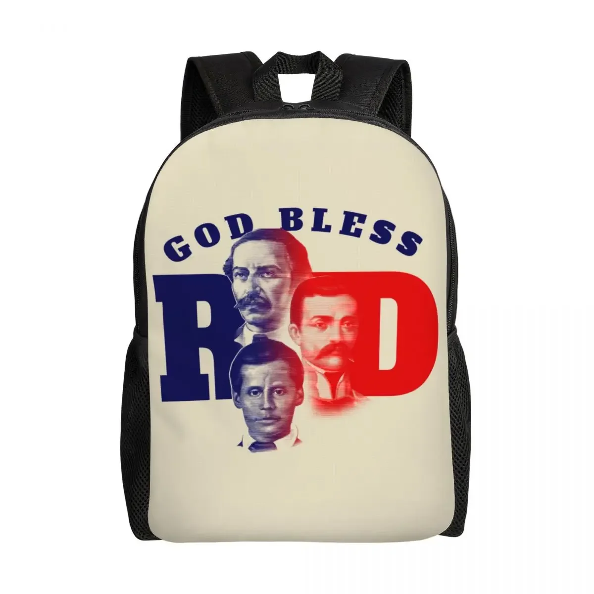 남성 여성을위한 맞춤형 도미니카 공화국 배낭 방수 학교 대학 가방 인쇄 Bookbag