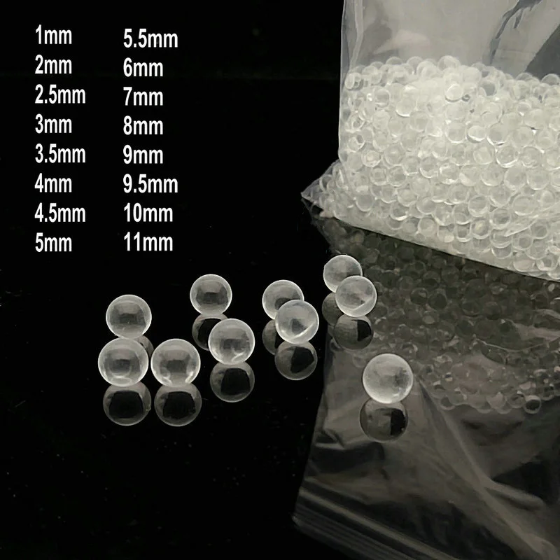 1000pcs/2000pcs DIA1mm To 11mm Small Glass Decorative Balls High Precision Transparent Glass Beads for Laboratory Experiment