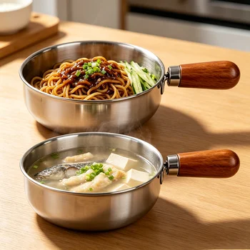 1pc Stainless Steel Induction Noodle Bowl 1