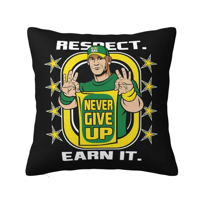 WWE John Cena Luxury Throw Pillow Covers Bedroom Decoration Never Give Up Cushion