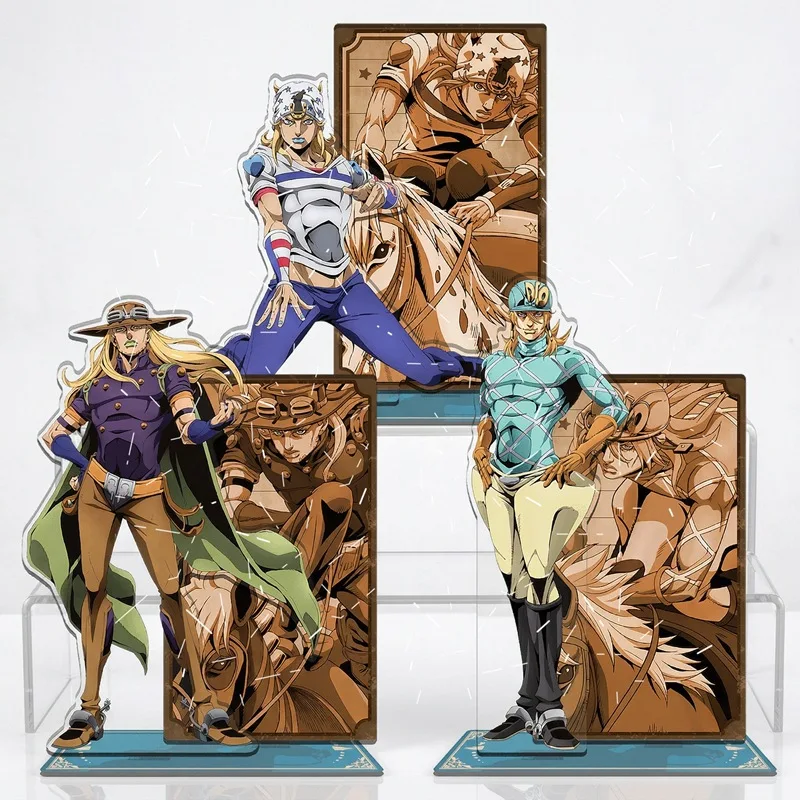 Anime Adventure Game Acrylic Stand Model Figure Johnny Joestar Diego Brando Cosplay Plate Holder Topper Fans Desk Decor Gift