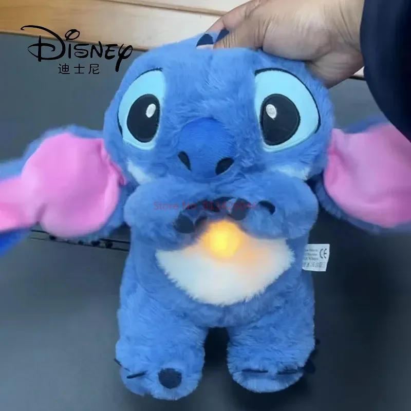 Disney Stitch Plüsch Puppe Atem Kind Peluche Lilo & Stich Kawaii beruhigt Spielzeug Anime Baby Musik Licht Schlafs pielzeug Modell Kind Geschenk