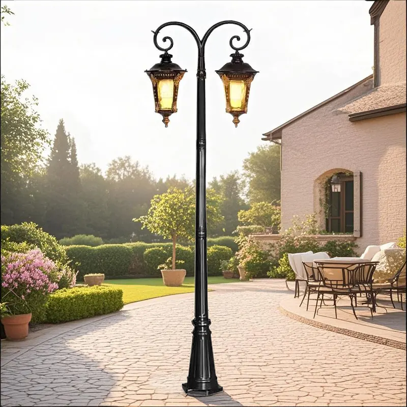 

European Style Garden Die-Casting Aluminum Street, Park, Community, Led Street Lights, Villa Landscape, Courtyard Lights ≈280CM