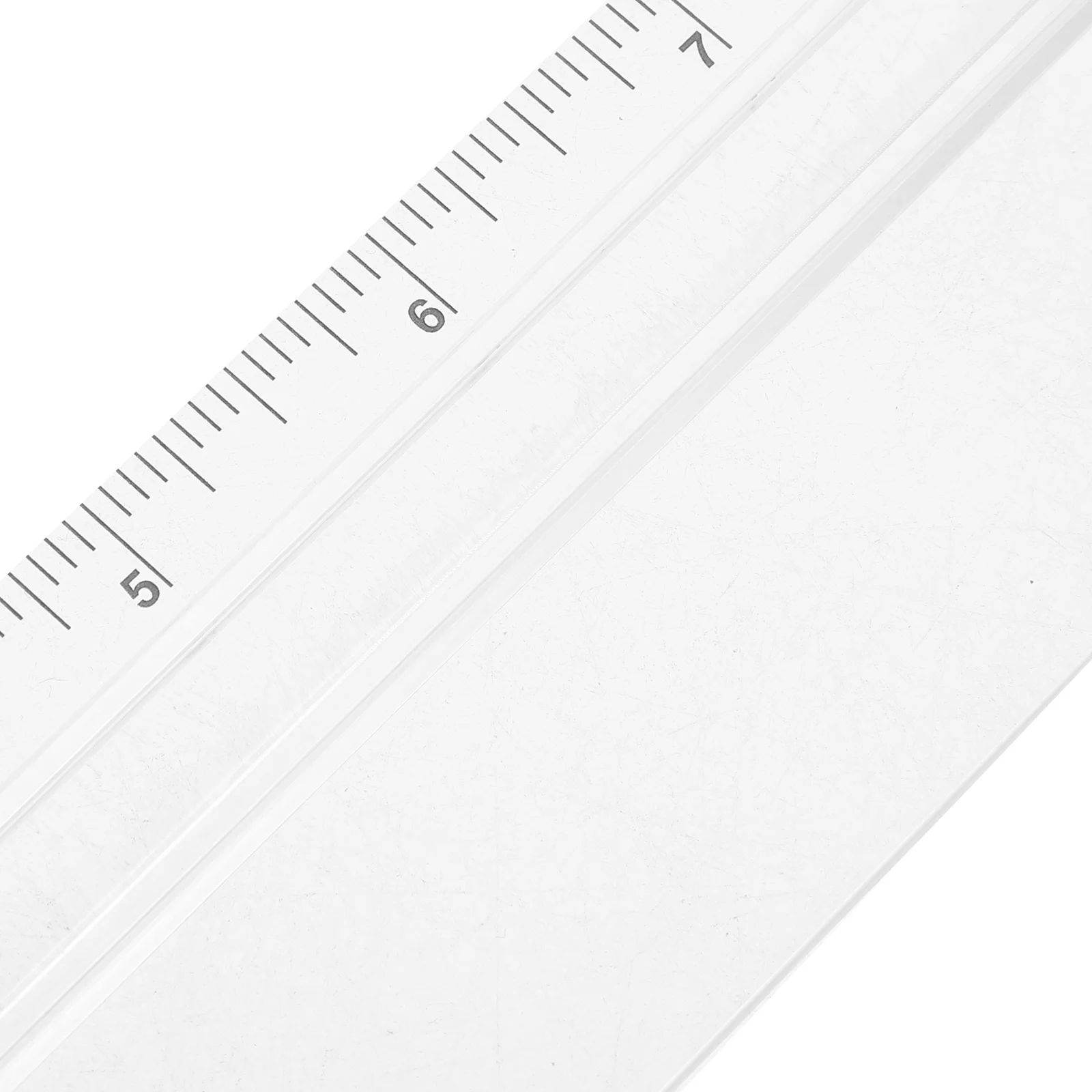 

12Inch Transparent Ruler with Magnifying Bar for Office Teaching Drawing Measuring Tool Student Stationery Professional Scale