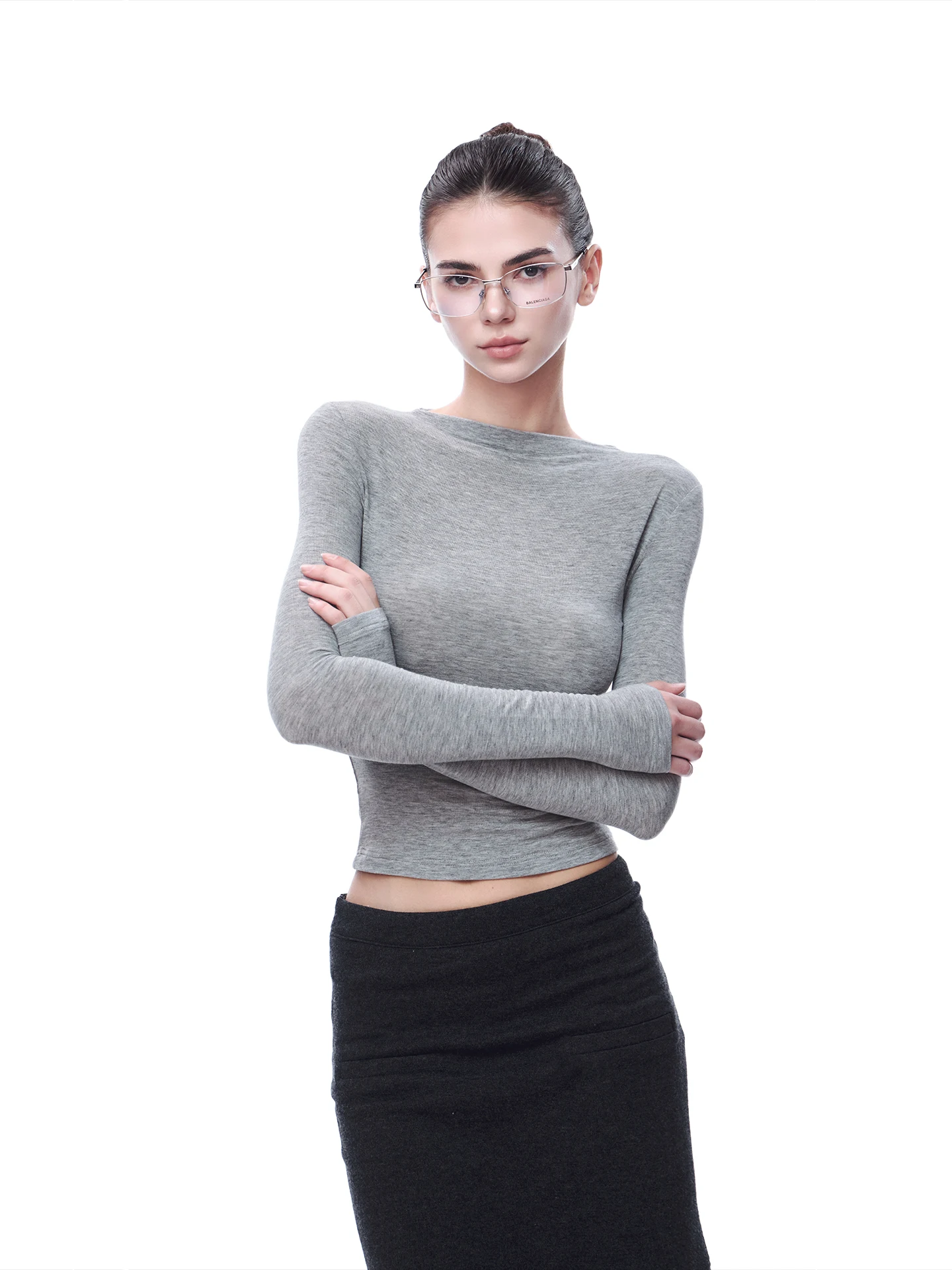 

Женская шерстяная шелковая футболка JLAUNT с длинным рукавом, осенне-зимняя, приталенная, с высоким воротником, повседневная, комфортная, базовый слой