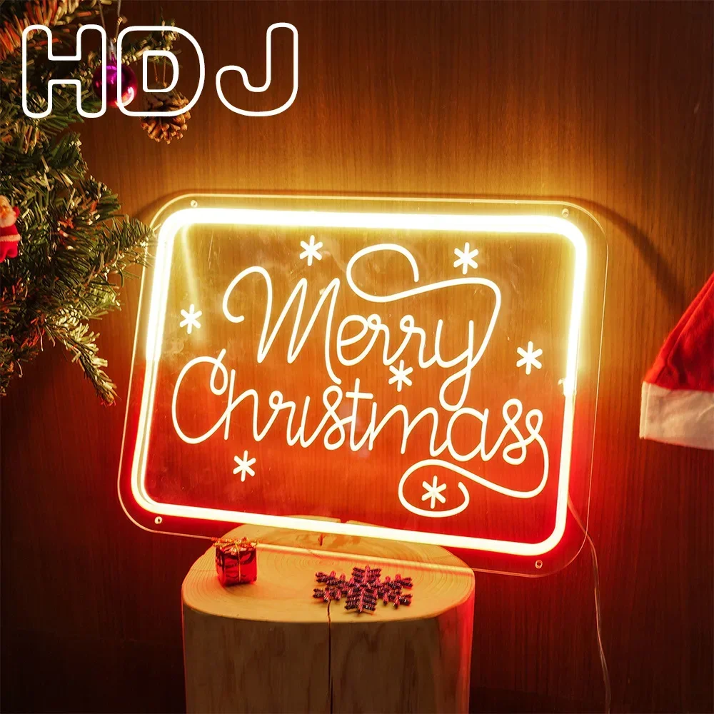 Christmas Neon Lights Luminous Characters English Letters Decorative Lights Festive Atmosphere Lights