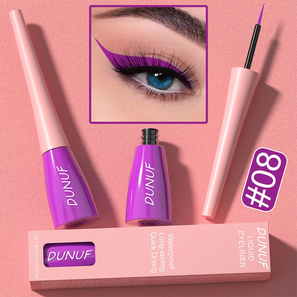 Blue Purple Eye Liner Pen Eyes Makeup Lasting Liquid Quick-Dry Eyeliner Pencil 18-color White Red Colorful Pen Make Up Cosmetics