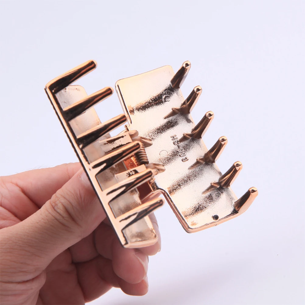

6Pcs Geometric Hair Claw Clips Rectangular Carved Transparent Crystal for Women Strong Grip Hair Accessories Safe