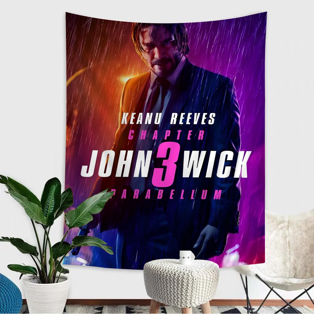

Американский фильм J-John W-Wick мультфильм гобелен украшение дома хиппи богемное украшение гадание домашний декор