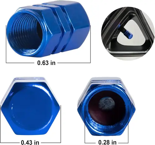 Imagen 2 del producto MAX200Bag Plata Negro Azul Núcleos de válvulas de coche Válvulas de aleación de aluminio Válvulas de neumáticos Tapas de neumáticos Tapas de bomba de aire Productos de sintonización de automóviles Válvulas