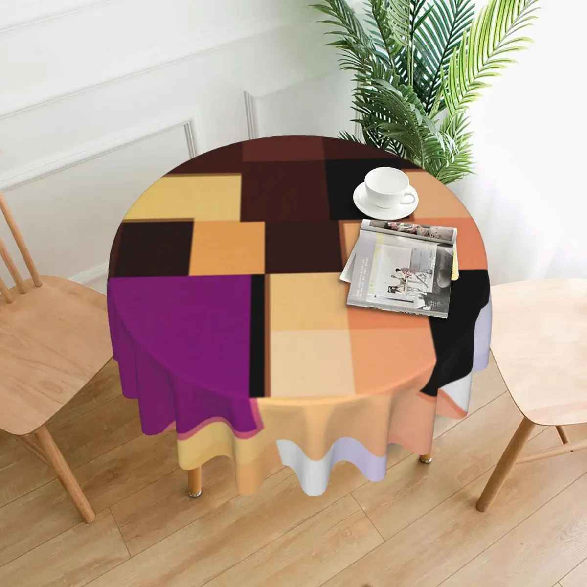 

Vegetta Karmaland водонепроницаемая круглая скатерть маслостойкая скатерть для кухонных мероприятий крышка обеденного стола 60 дюймов