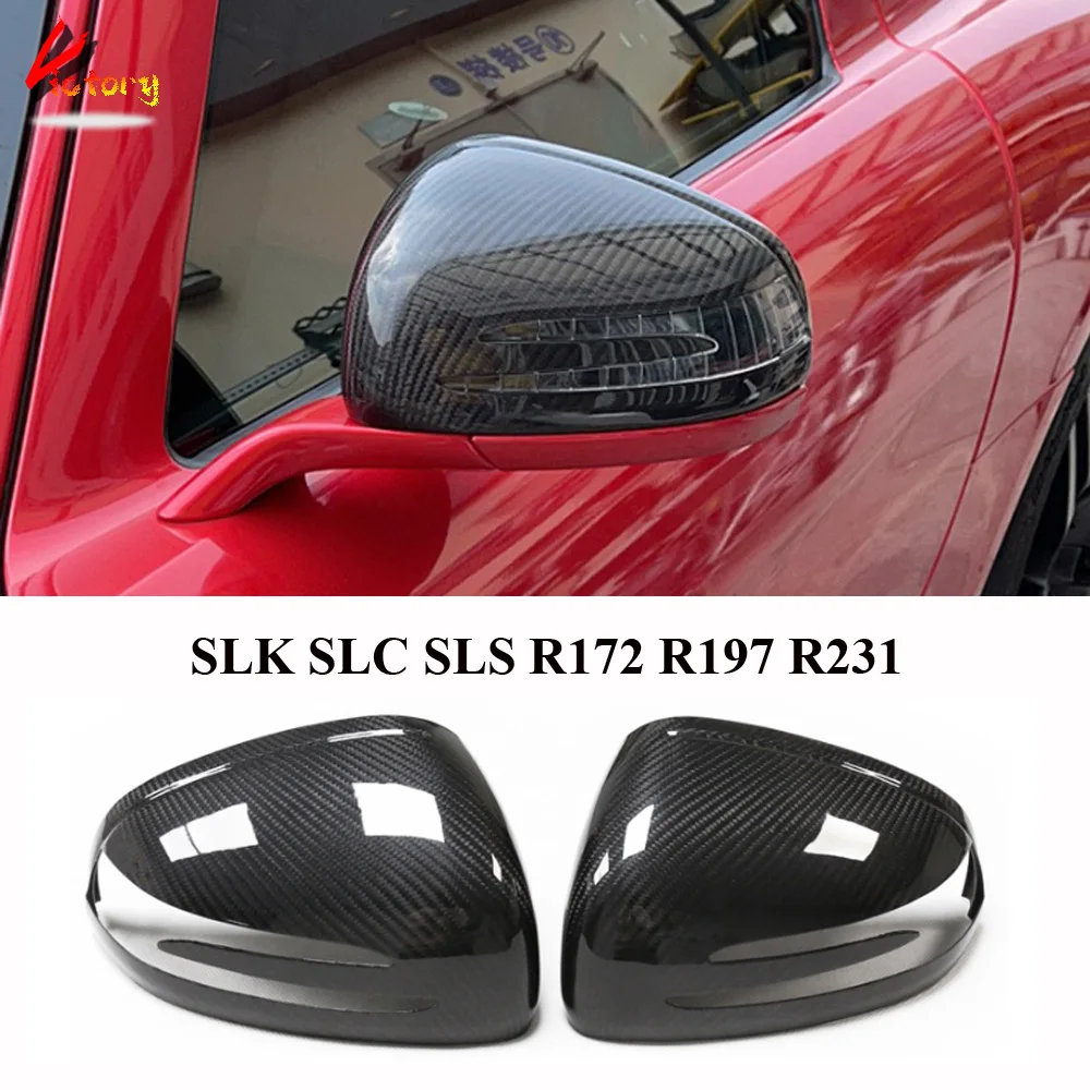 

Dry Carbon Rearview Mirror Cover For Mercedes-benz SLK SLC SL AMG GT R172 R197 R231 SLC260 SLC300 Add on Side Door Caps