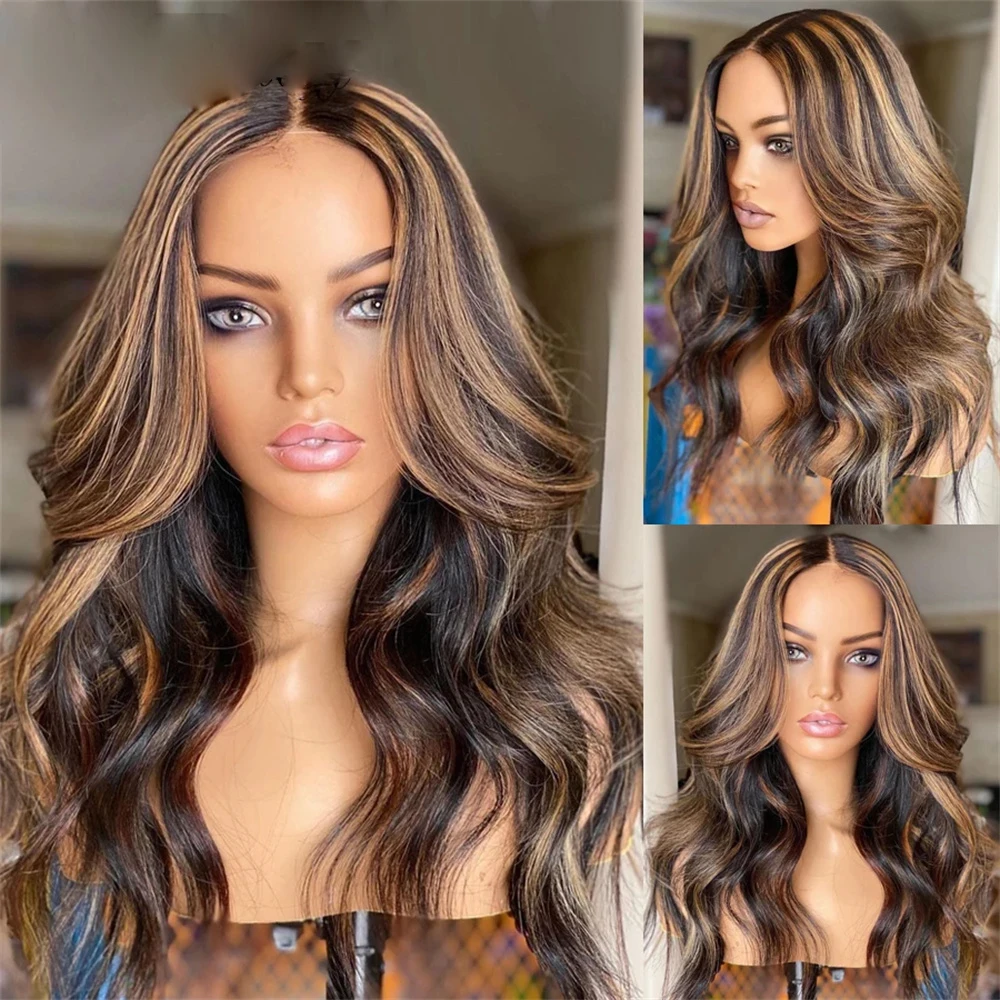 Highlight Blonde Natural Glueless 5x5 Silk Base 16inch Straight Jewish Human Hair Wig Baby Hair HD Lace European Hair Preplucked