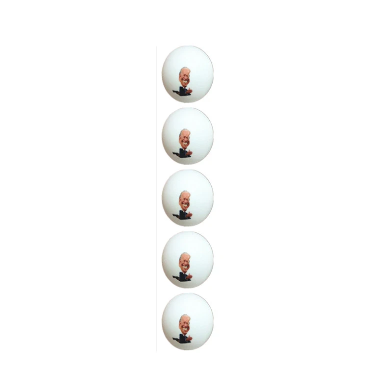 Malathorne ABS Plastic Ping Pong Balls with Comic Portrait of Biden or Trump for Voting, 5 Pcs Table Tennis Balls for Fun