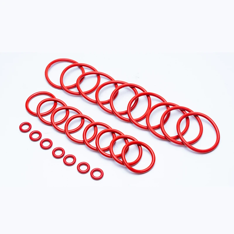 WD CS 2mm,Red Color  Silicone Rubber O-RING VMQ Sealing Rings Repair Skeleton Oil Gasket  Washer,Outer diameter x Cross Section