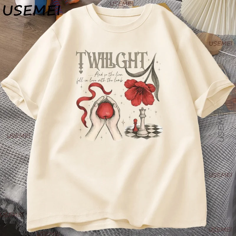 Retro Twilight T-Shirt Men Women Twilight Saga Comic T Shirt Casual Cotton Loose Short Sleeve Tshirt Man Clothes Streetwear