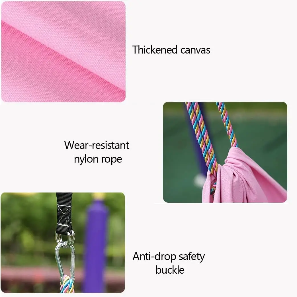 Zwaar uitgevoerd peuter buiten schommel speelgoed tuin boom touw stoel met wattenschijfje regenboog hangend binnenmeubilair voor kinderen cadeau