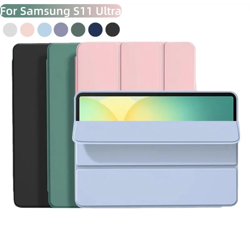 

For Samsung Galaxy Tab S11 Ultra 14.6 inch 2025 TPU Smart Magnetic Case Funda For Galaxy Tab SM-X930 SM-X936 Soft Tablet Cover