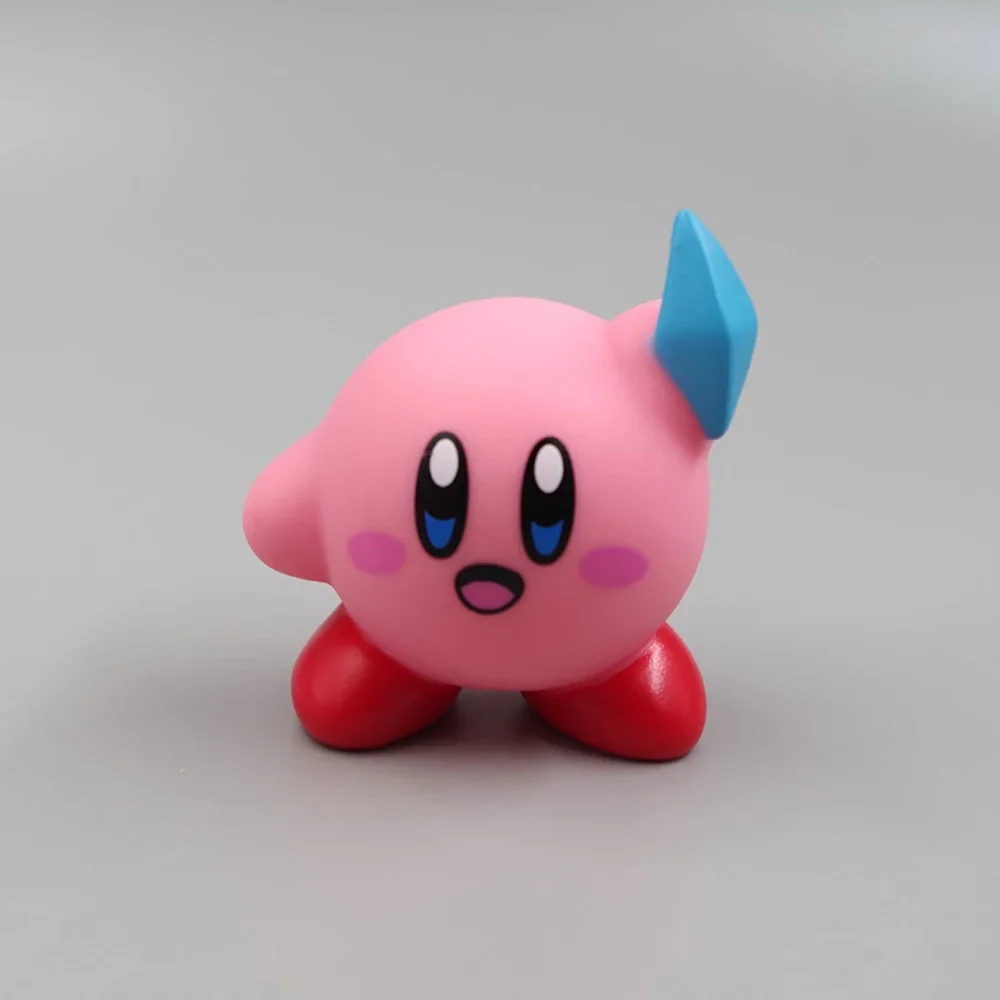 Kawaii Kirby Anime 7Cm Figure Pink Star Doll Cake Decorative Decoration Model Army Cap Christmas Toy Gifts For Childrens