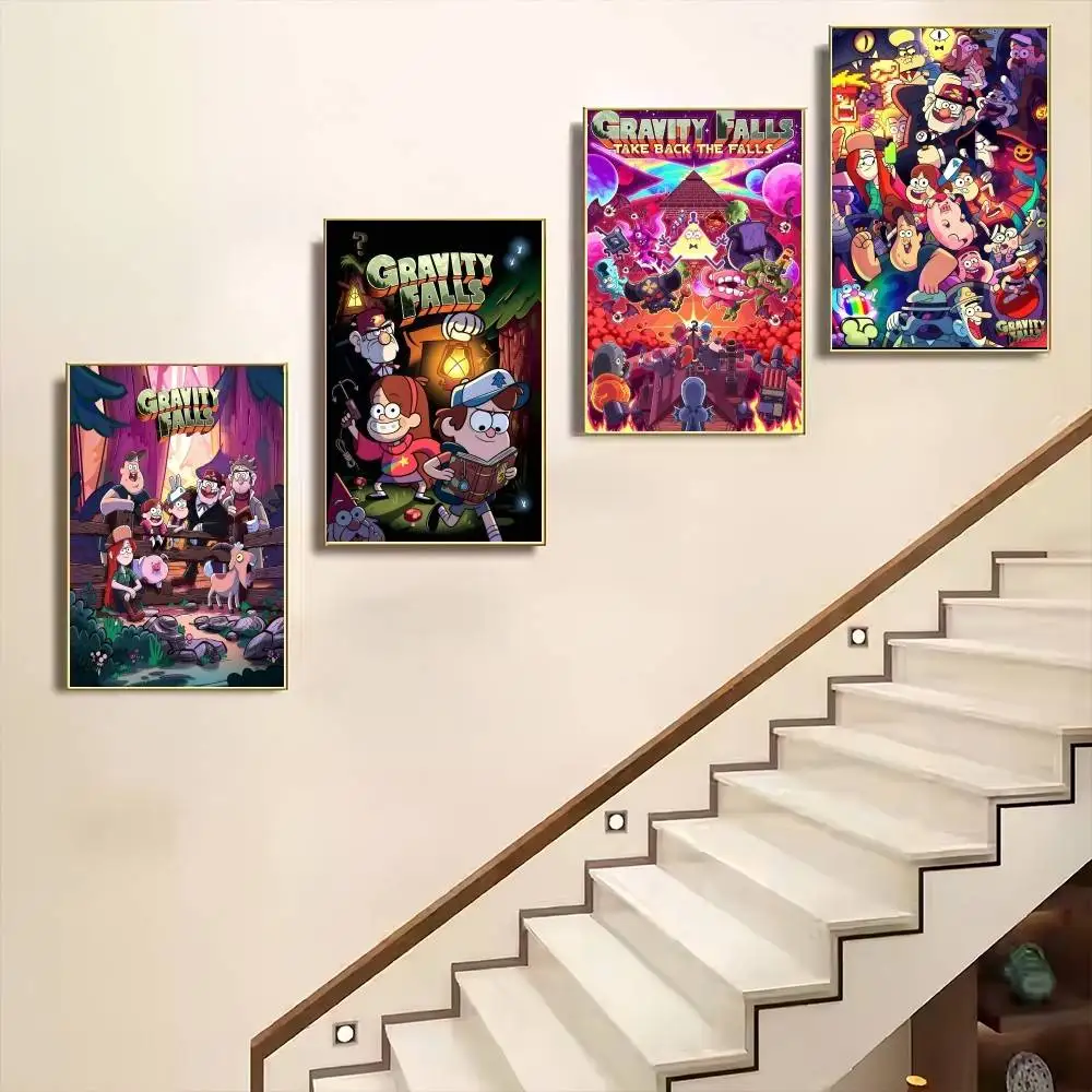 Póster de dibujos animados de G-Gravity F-Falls, álbum de música, impresiones artísticas estéticas, pintura, decoración Retro para el hogar, decoración de pared de la habitación