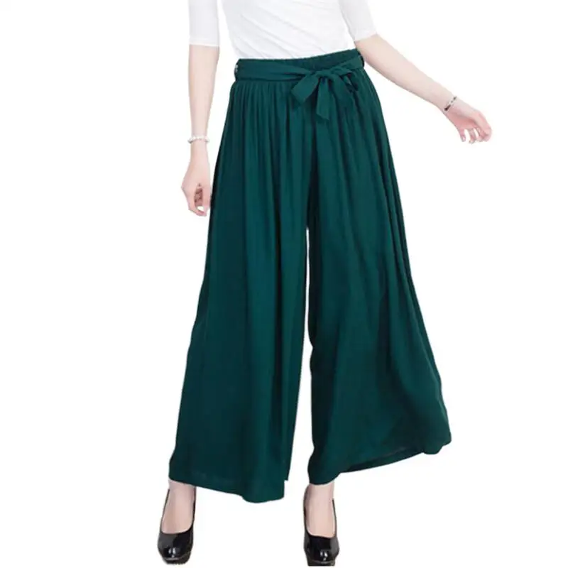 

Summer Casual Loose Cotton Linen Pants Women High Waist Wide Leg Pants Autumn Vintage Trousers Female Pants