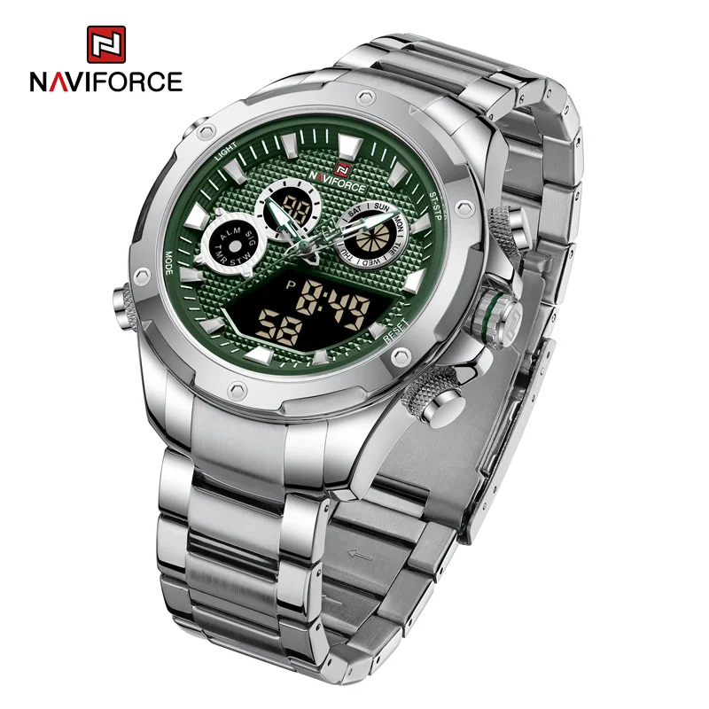 

Top Brand NAVIFORCE Sport Military Men Watches Waterproof Luxury Digital Analog Alarm Clock Male Quartz Wristwatch Relogio Mujer