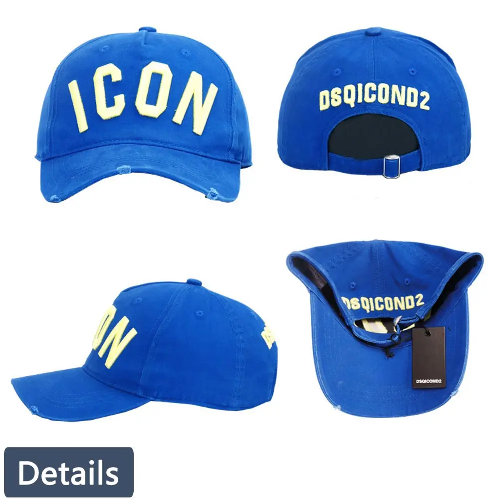 DSQICONWIsolliciter-Casquette de Baseball Brodée pour Homme et Femme, Chapeau de Papa avec Lettres, Hip Hop, Conducteur de Camion, Zones, Kaquette