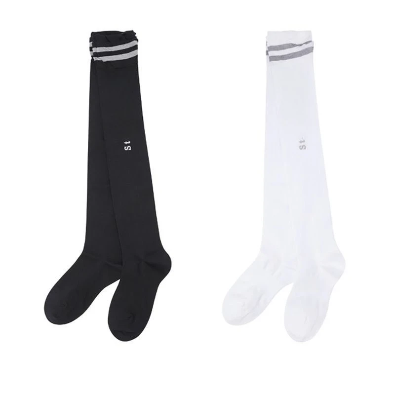 

2026 Golf Over-the-Knee Socks, Breathable Moisture-Wicking Socks, Women's Striped Letter Printed Sports Socks