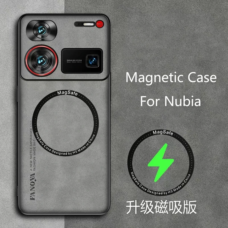 Magnetic Case For Nubia Z70 Ultra Z60Ultra Z50 Luxury Silicone Leather Phone Cover For ZTE Nubia Z 70 Z60 Ultra Protect Shell