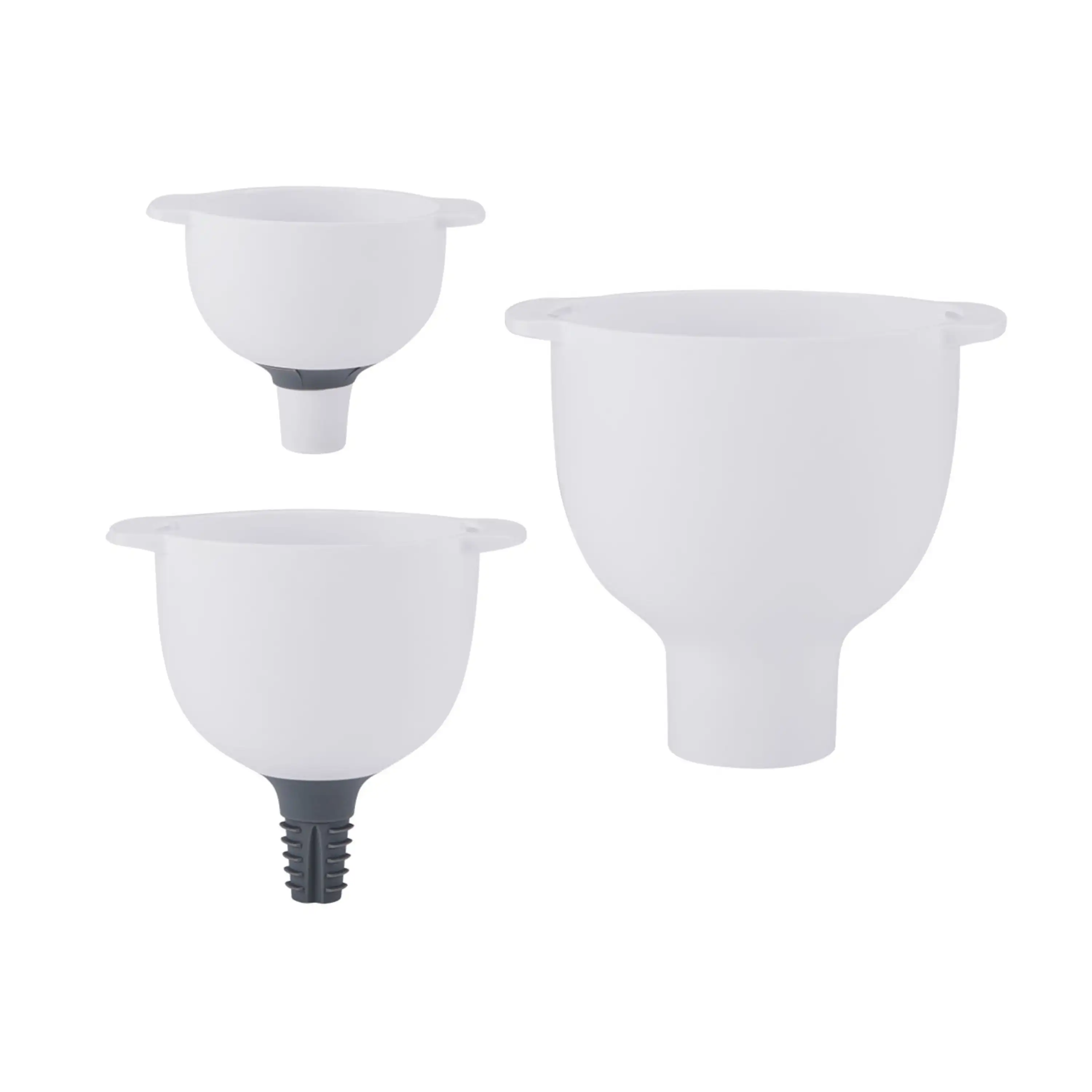 

Set of 4 Plastic Funnels in White， cozinha ，Removable silicone nozzle