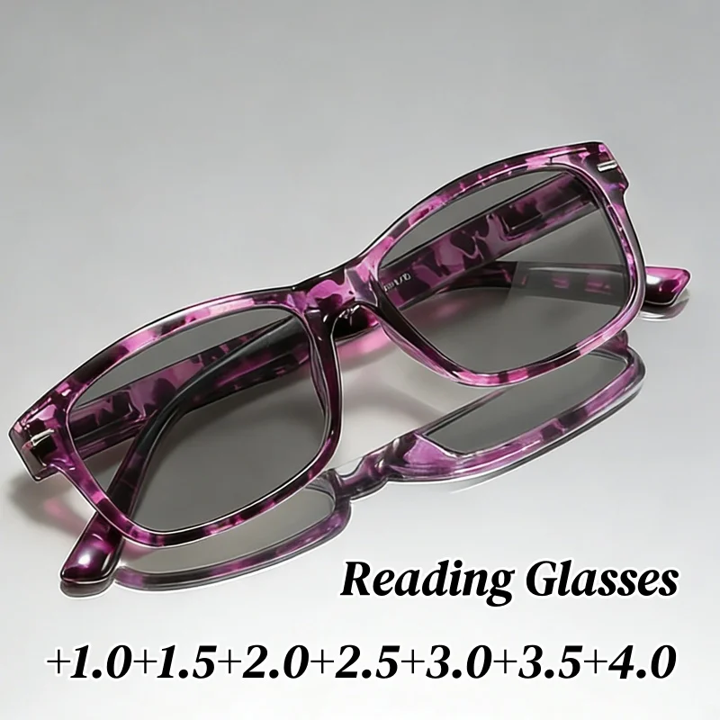 

2026 Flora Printed Reading Glasses for Women Men Square-framed Hyperopia Eyewear Unisex Anti-blue Light Eyeglasses Plus Diopters