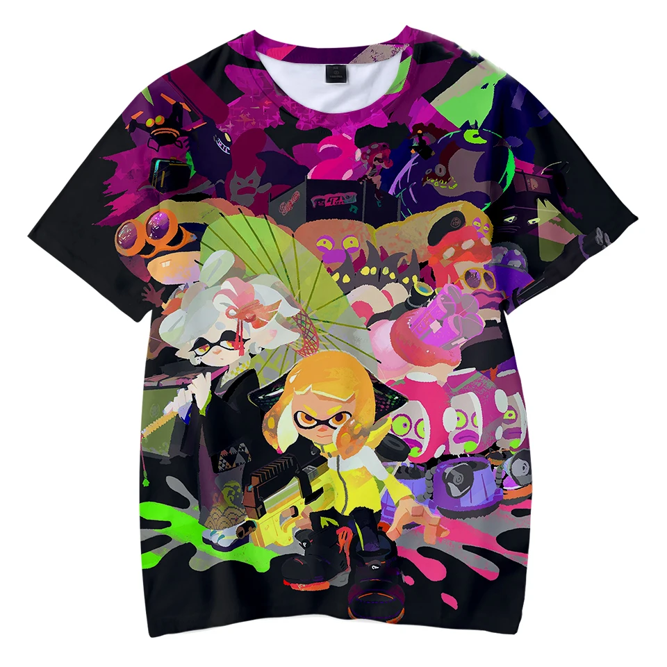 Hot Game Splatoon 3D Print Kids T Shirt Summer Fashion Casual Cartoons T-shirt Boy Girl Unisex Children\'s clothing Tshirt Tops