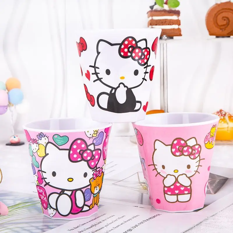 Kawaii Hello Kitty Negen Hoekige Cup Anime Kuromi Melody Schattige Kinderen Melk Cup Ins Wind Val Preventie Anti Brandwonden Water Cup