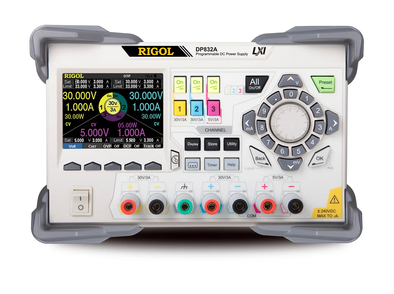 RIGOL DP831 Oscilloscope 3 Channel 160 Watts 30 Volts OVP/OCP/OTP Protection Functions 1.5-Year Warranty for Measurement