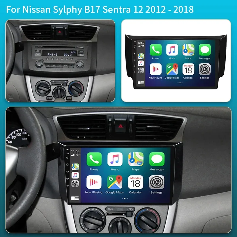 Android Auto For Nissan Sylphy B17 Sentra 12 2012 2013 2014 2015 2016 2017 2018 Carplay Car Radio Multimedia Player BT DSP Stere