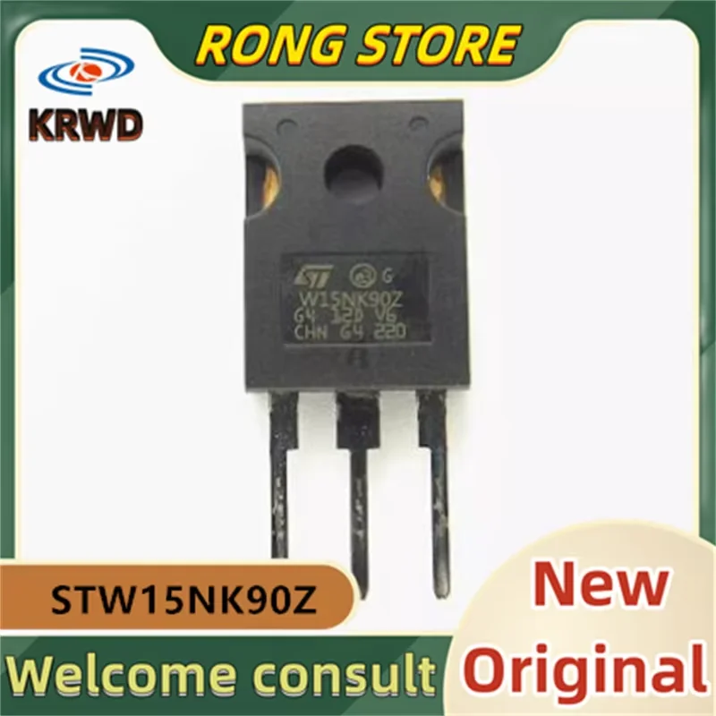 

(5PCS) W15NK90Z New and Original Chip IC STW15NK90Z STW15NK90 TO-247 900V 15A