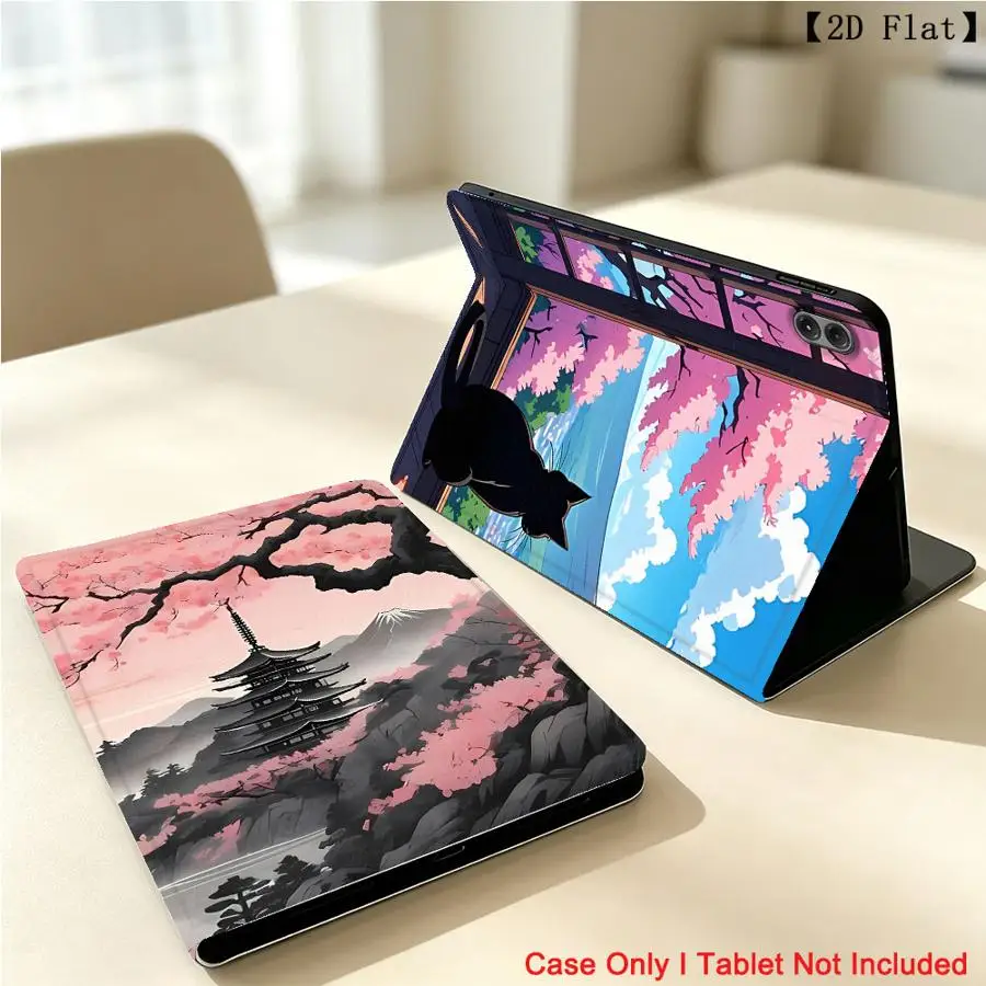 Cute Japanese Style Cat With Pencil Holder Case for Xiaomi Pad 5 6 7 8 Pro Pad 6s Pro 7 Ultra Redmi Pad SE K Pad 8.8 9.7 12.4
