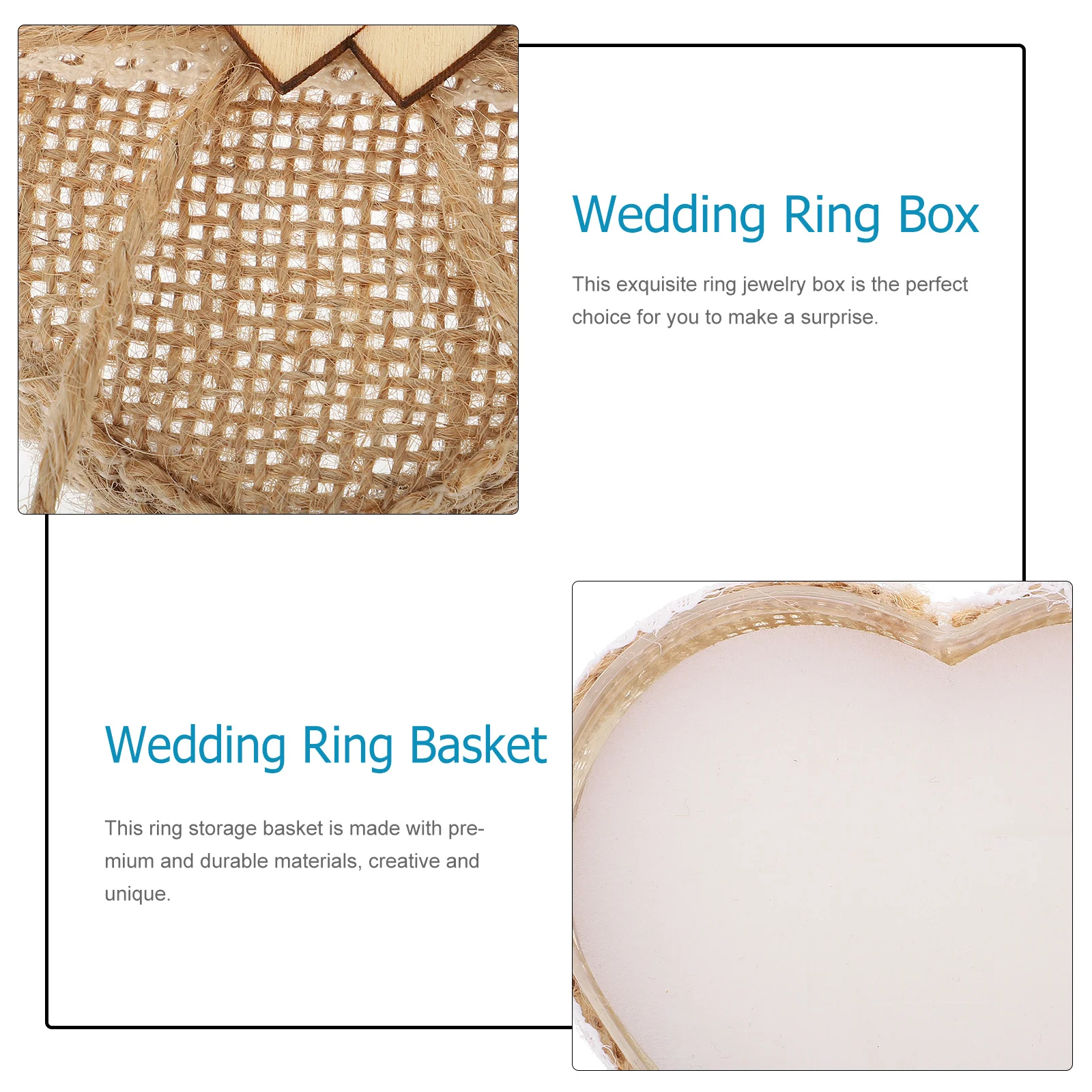 

1Pcs Heart-Shaped Ring Box Elegant Wedding Ring Basket for Protection Scratch-Resistant Jewelry Display Handy Mini Basket