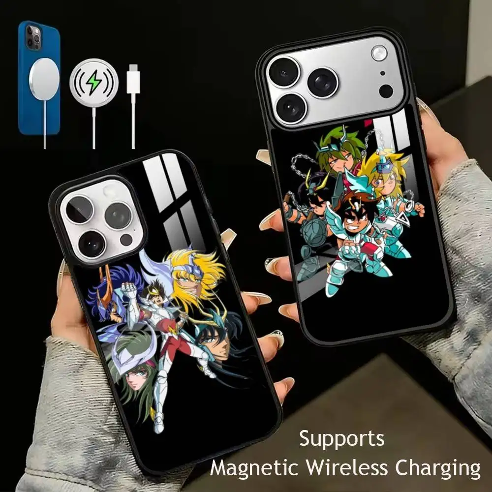 

Anime S-Saint S-Seiya Phone Case For iPhone17,16,15,14,13,12,11 Plus,Pro Supports Magnetic Wireless Charging